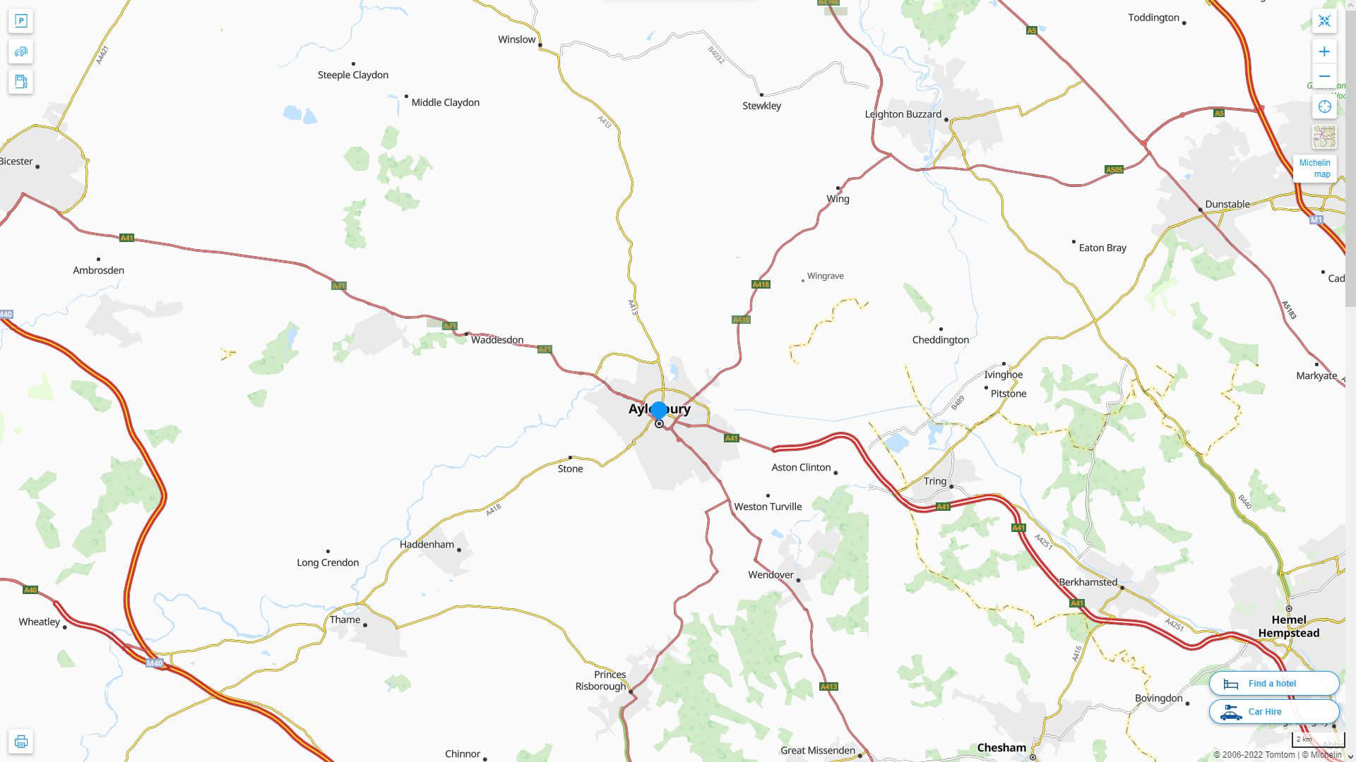 Aylesbury Highway and Road Map